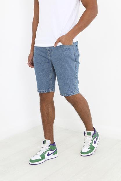 MENS WASHED REGULAR FIT BASIC DENIM SHORTS - Sattari Garments