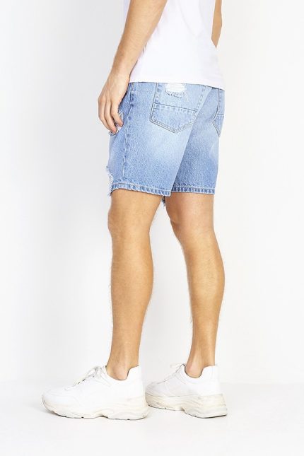 DENIM DISTRESSED SHORTS