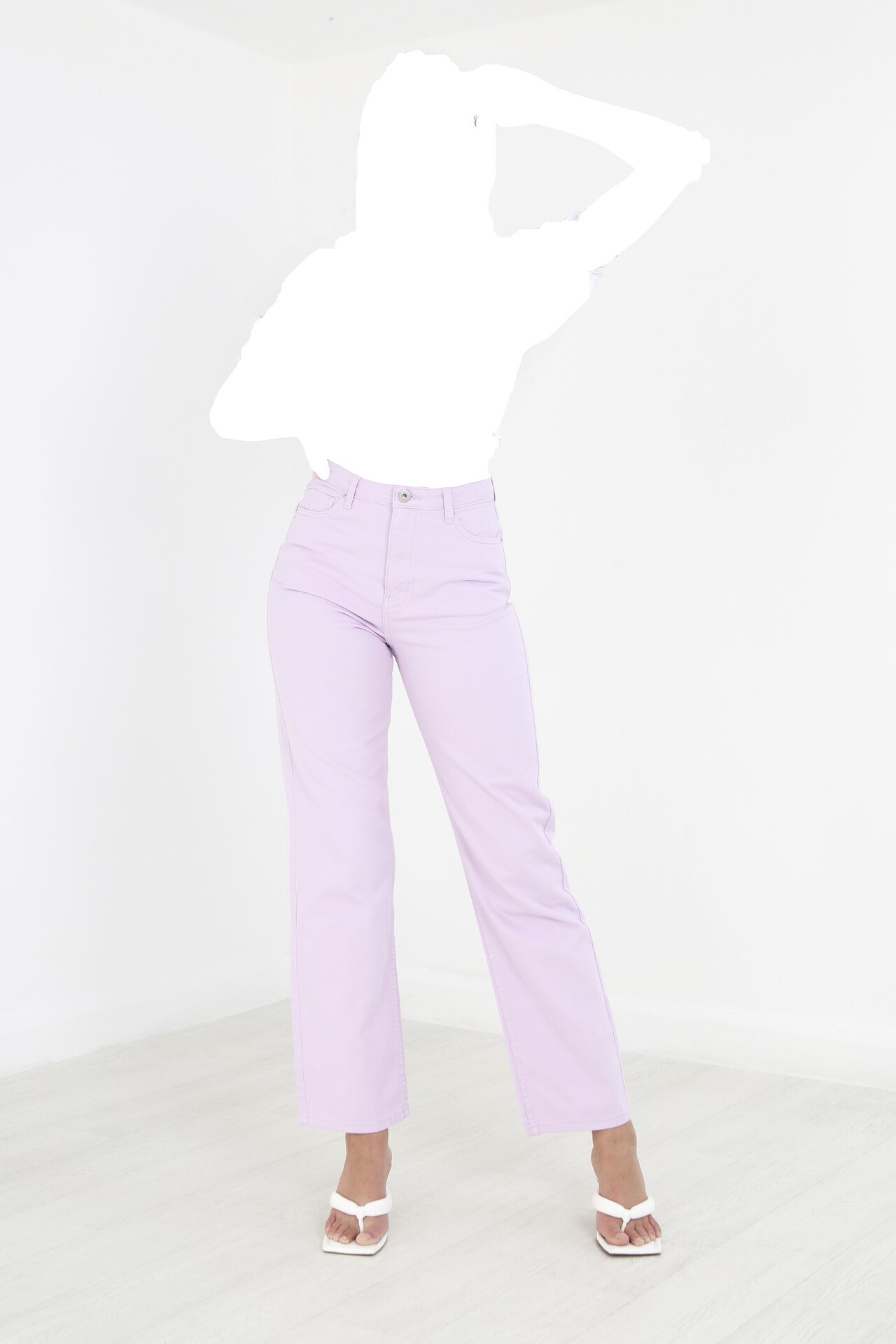 WOMEN PLAIN STRAIGHT LEG DENIM JEANS - Sattari Garments